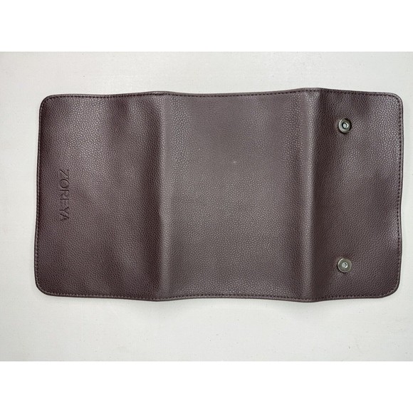 ZOREYA Z'OREYA Makeup Brush Bag Carrier for Cosmetics Brown with Snaps Pocket - Picture 9 of 9